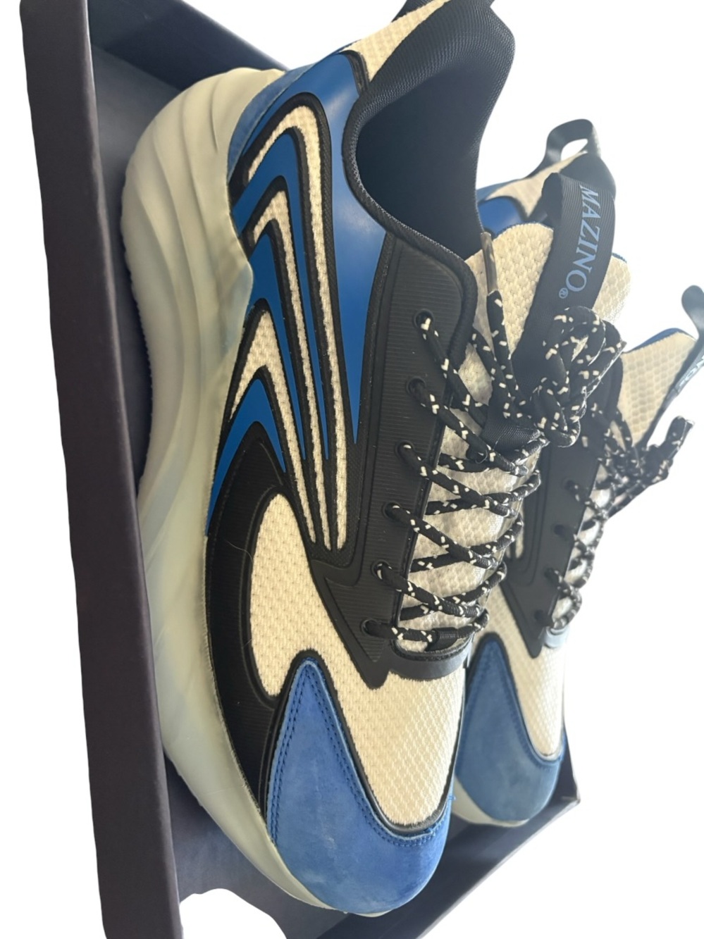 Mazino Krypton Sneakers Black, Royal 
Blue and White Mens Size 11